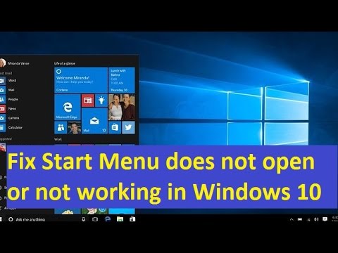 fix start menu problem
